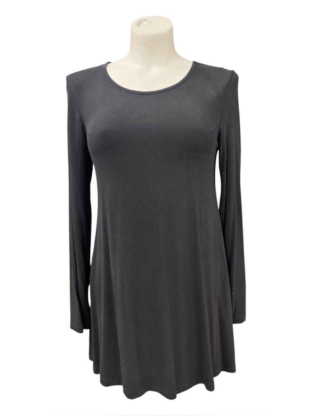 Red Coral Everyday Black Long-Sleeve Scoop Neck Tunic Size S